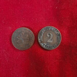 2 Pfennig German coins
